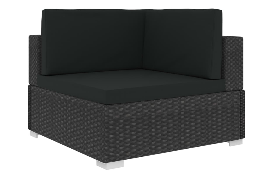 HIRUM Zestaw mebli ogrodowych czarny - zdjęcie 2