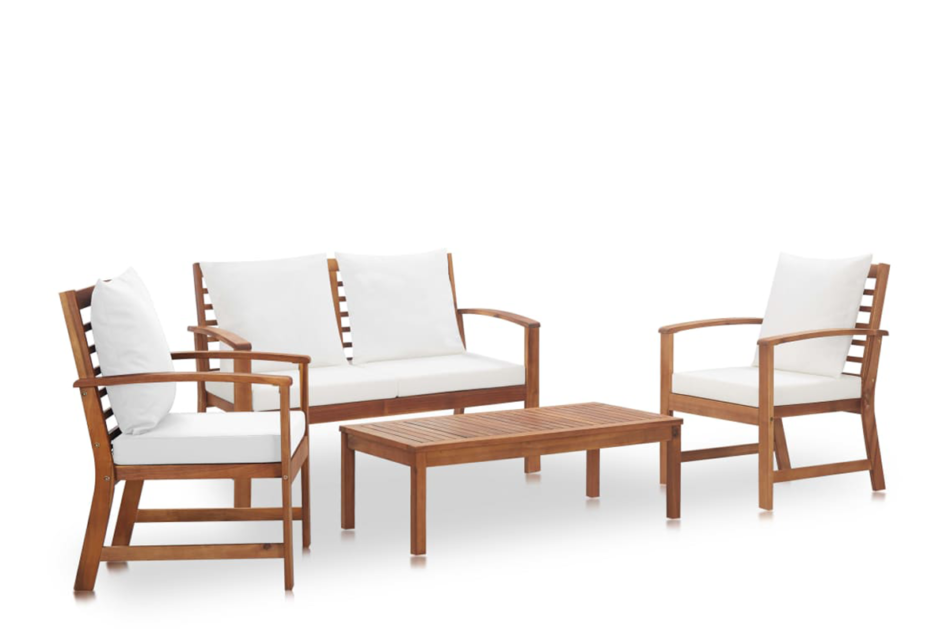 PINIOS Zestaw mebli ogrodowych brązowy/kremowy - zdjęcie 0