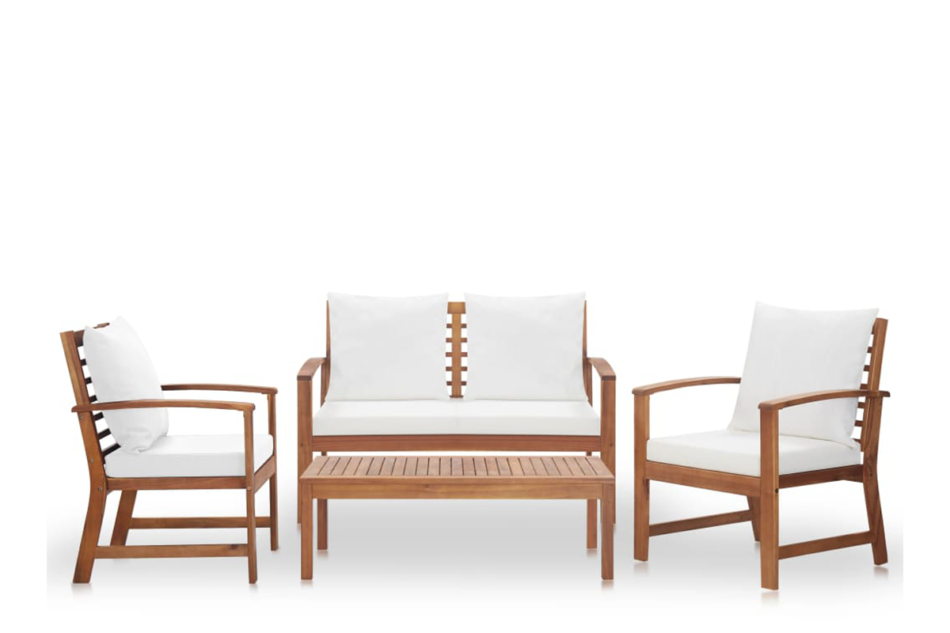 PINIOS Zestaw mebli ogrodowych brązowy/kremowy - zdjęcie 1