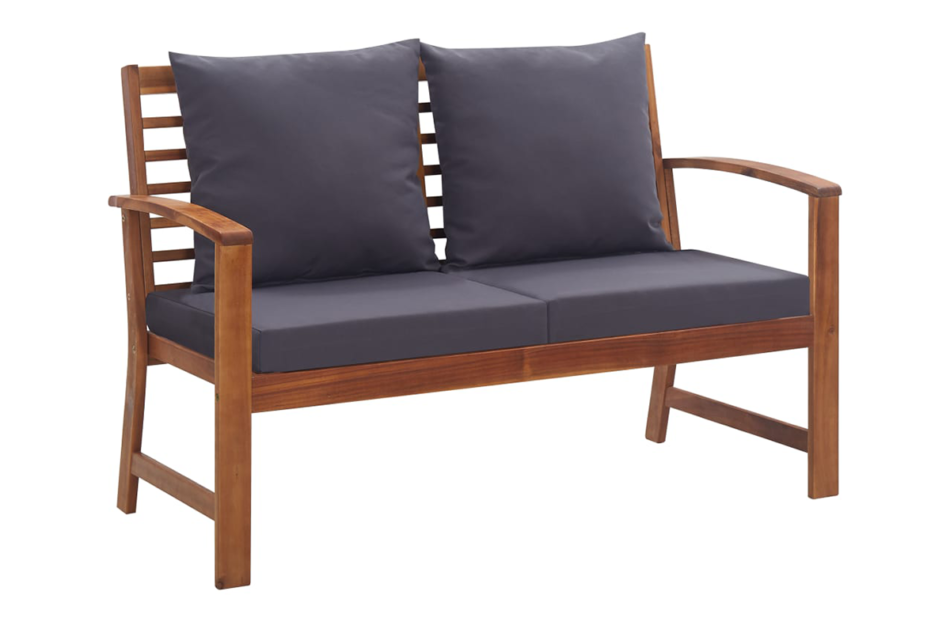 PINIOS Zestaw mebli ogrodowych brązowy/ciemny szary - zdjęcie 4