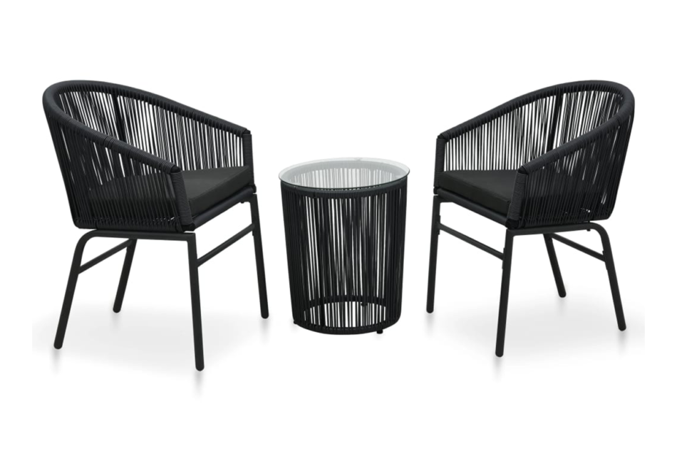 COLURIS Zestaw mebli ogrodowych czarny - zdjęcie 0