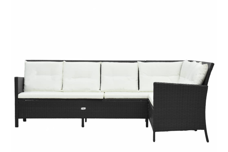 TILLO Zestaw mebli ogrodowych czarny/kremowy - zdjęcie 2