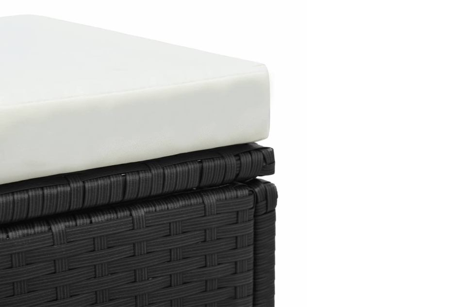 TILLO Zestaw mebli ogrodowych czarny/kremowy - zdjęcie 6