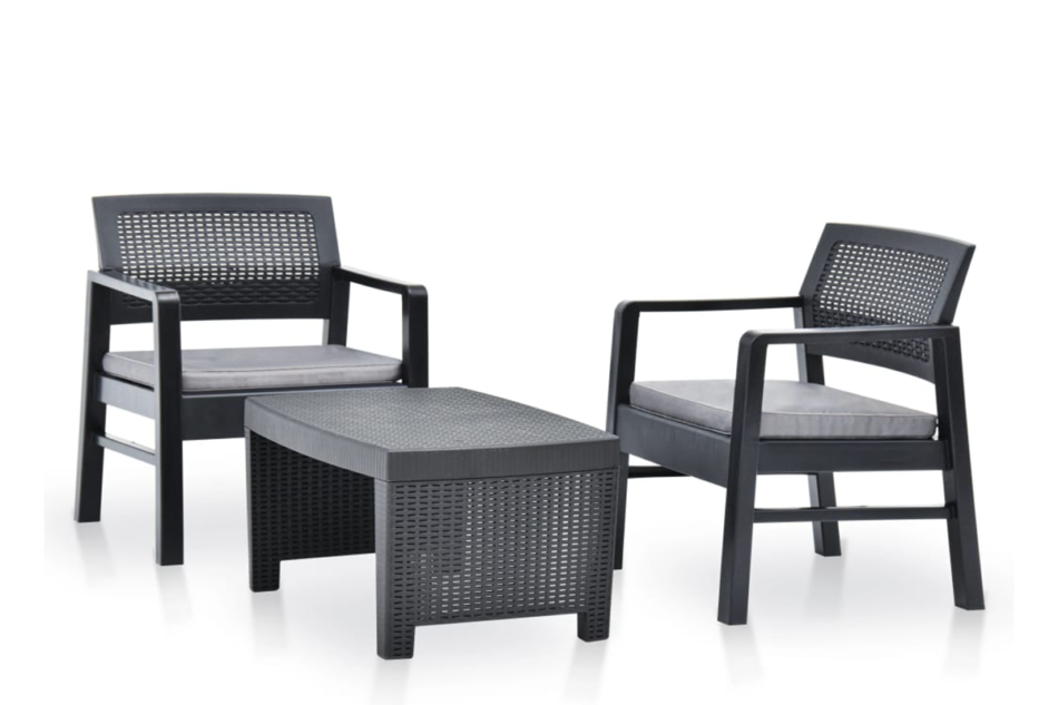 ROCUS Zestaw mebli ogrodowych antracytowy - zdjęcie 0