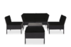 VERNUS Zestaw mebli ogrodowych czarny - zdjęcie 2
