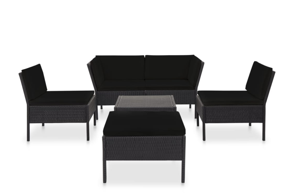 VERNUS Zestaw mebli ogrodowych czarny - zdjęcie 1