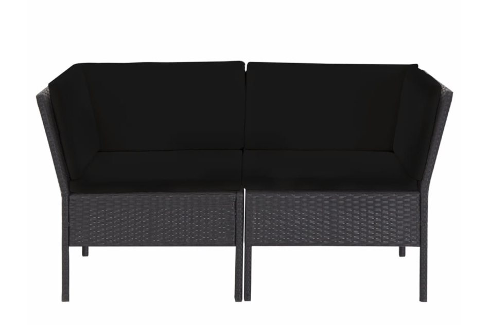 VERNUS Zestaw mebli ogrodowych czarny - zdjęcie 3