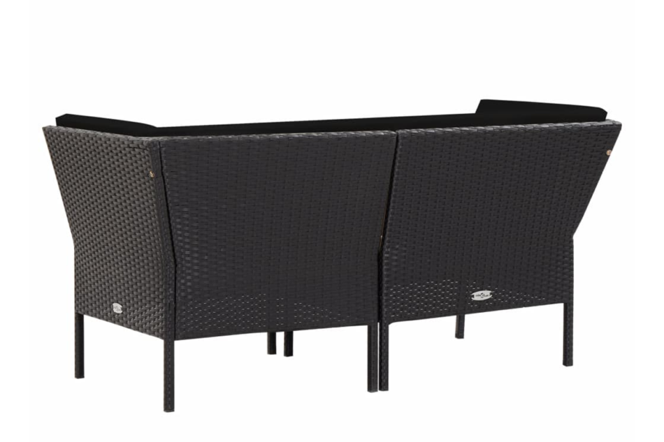 VERNUS Zestaw mebli ogrodowych czarny - zdjęcie 4