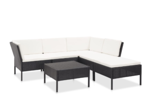 VERNUS, https://dev1-mda.konsimo.pl/kolekcja/vernus/ Zestaw mebli ogrodowych czarny/kremowy - zdjęcie