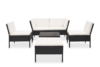 VERNUS Zestaw mebli ogrodowych czarny/kremowy - zdjęcie 2