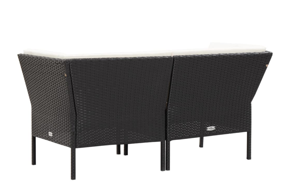 VERNUS Zestaw mebli ogrodowych czarny/kremowy - zdjęcie 4