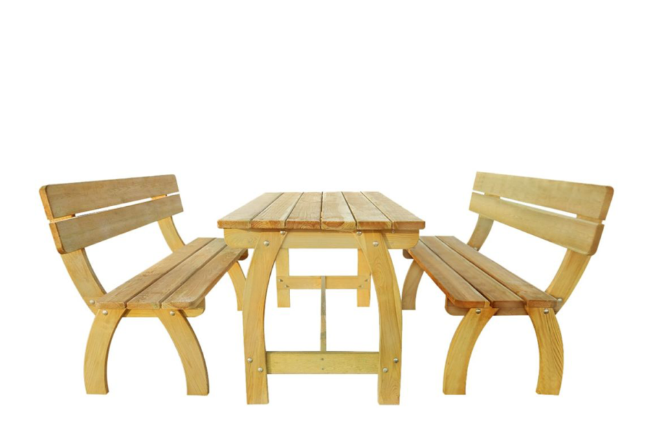 SATIVUS Zestaw mebli ogrodowych beżowy (impregnowany zielonym lakierem) - zdjęcie 0