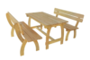 SATIVUS Zestaw mebli ogrodowych beżowy (impregnowany zielonym lakierem) - zdjęcie 2