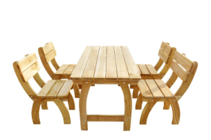 SATIVUS, https://dev1-mda.konsimo.pl/kolekcja/sativus/ Zestaw mebli ogrodowych beżowy (impregnowany zielonym lakierem) - zdjęcie