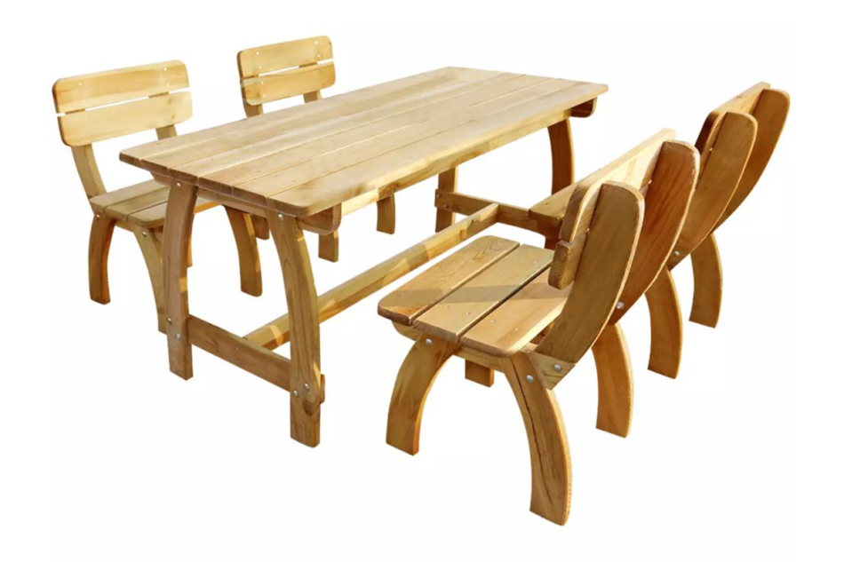 SATIVUS Zestaw mebli ogrodowych beżowy (impregnowany zielonym lakierem) - zdjęcie 1