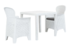 LIDUS Zestaw mebli ogrodowych biały/szary - zdjęcie 1