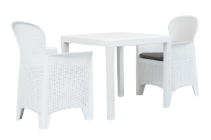 LIDUS, https://dev1-mda.konsimo.pl/kolekcja/lidus/ Zestaw mebli ogrodowych biały/szary - zdjęcie