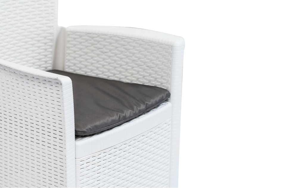 LIDUS Zestaw mebli ogrodowych biały/szary - zdjęcie 6