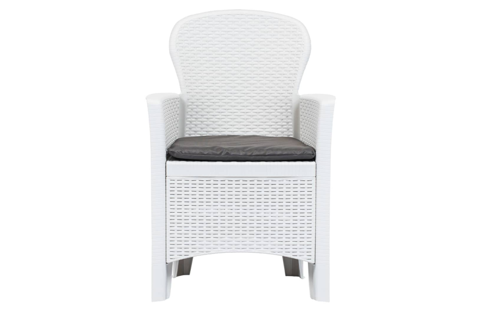 LIDUS Zestaw mebli ogrodowych biały/szary - zdjęcie 3