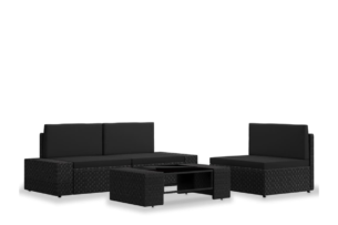 PARIUS, https://dev1-mda.konsimo.pl/kolekcja/parius/ Zestaw mebli ogrodowych czarny - zdjęcie