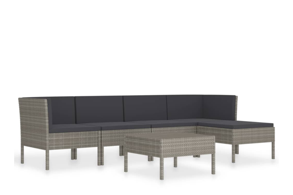 DANTHO Zestaw mebli ogrodowych szary/antracytowy - zdjęcie 0