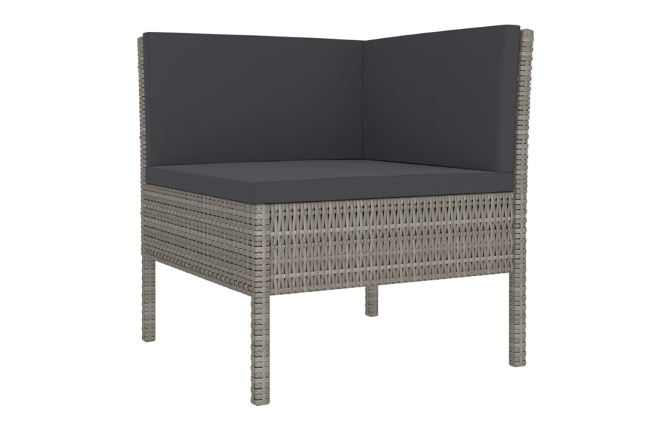 DANTHO Zestaw mebli ogrodowych szary/antracytowy - zdjęcie 2