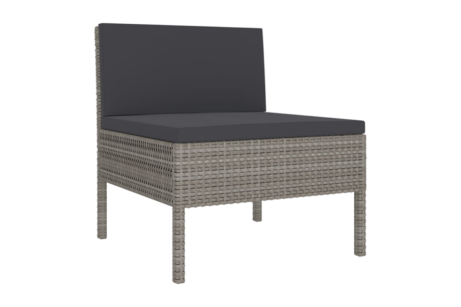 DANTHO Zestaw mebli ogrodowych szary/antracytowy - zdjęcie 3