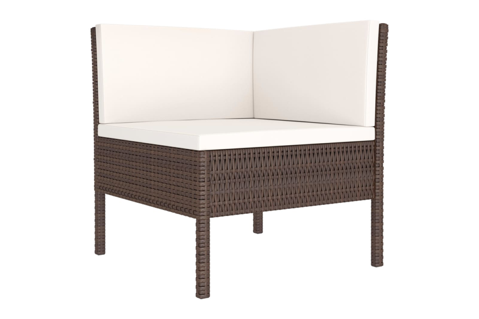 DANTHO Zestaw mebli ogrodowych brązowy/biały - zdjęcie 2