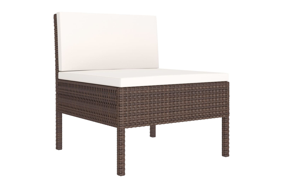 DANTHO Zestaw mebli ogrodowych brązowy/biały - zdjęcie 3