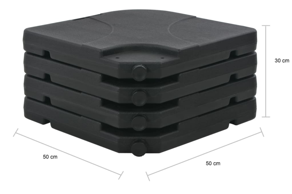 GALICO Stojak na parasol czarny - zdjęcie 4