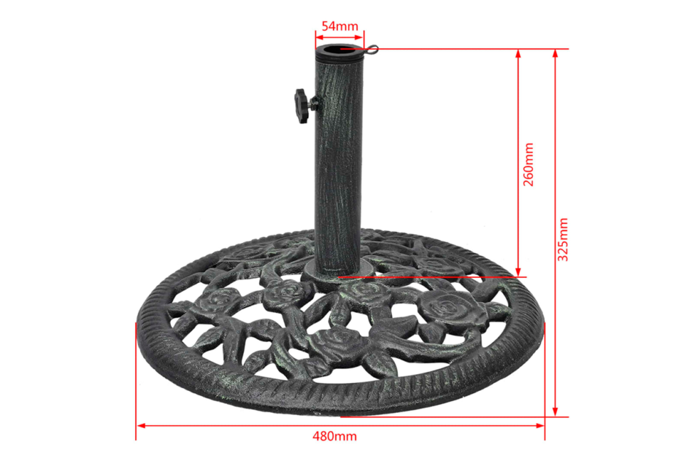 WILDENO Stojak na parasol czarny/zielony - zdjęcie 4