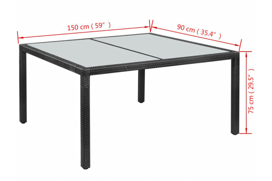 ERAGIO Stół ogrodowy czarny - zdjęcie 3