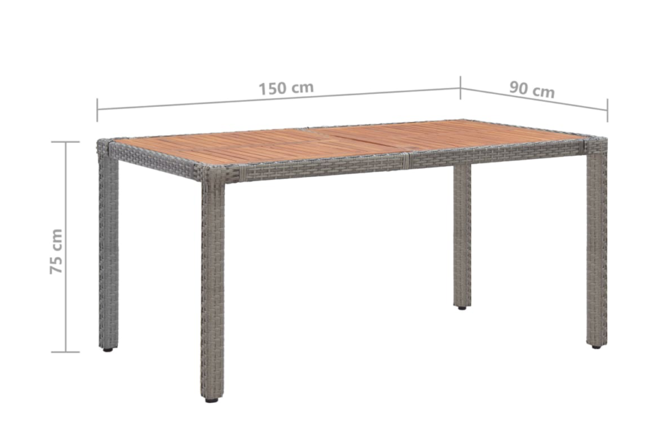 EXIGO Stół ogrodowy szary - zdjęcie 4