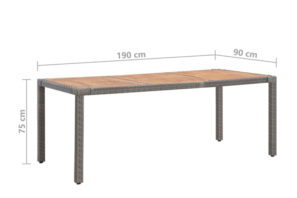 EXIGO Stół ogrodowy szary - zdjęcie 4