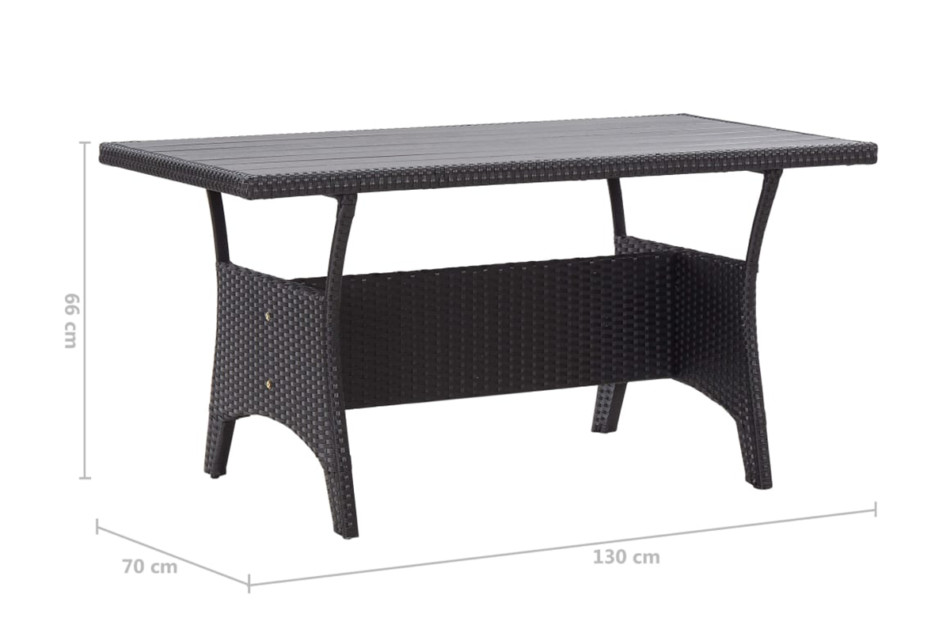 FRAGO Stół ogrodowy czarny - zdjęcie 4