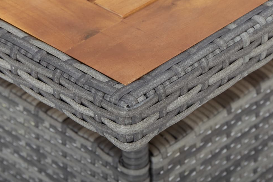 ULMARI Stół ogrodowy szary/brązowy - zdjęcie 2