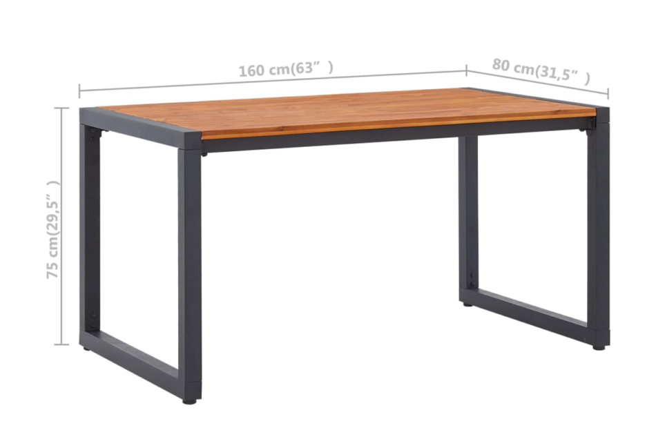 CAPREO Stół ogrodowy antracytowy/brązowy - zdjęcie 4