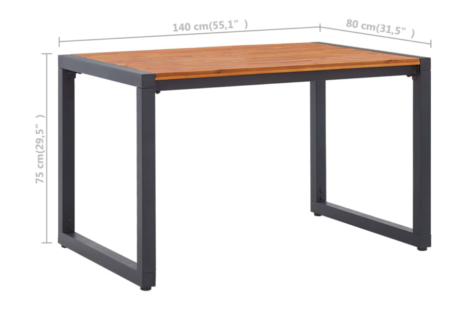 CAPREO Stół ogrodowy antracytowy/brązowy - zdjęcie 4