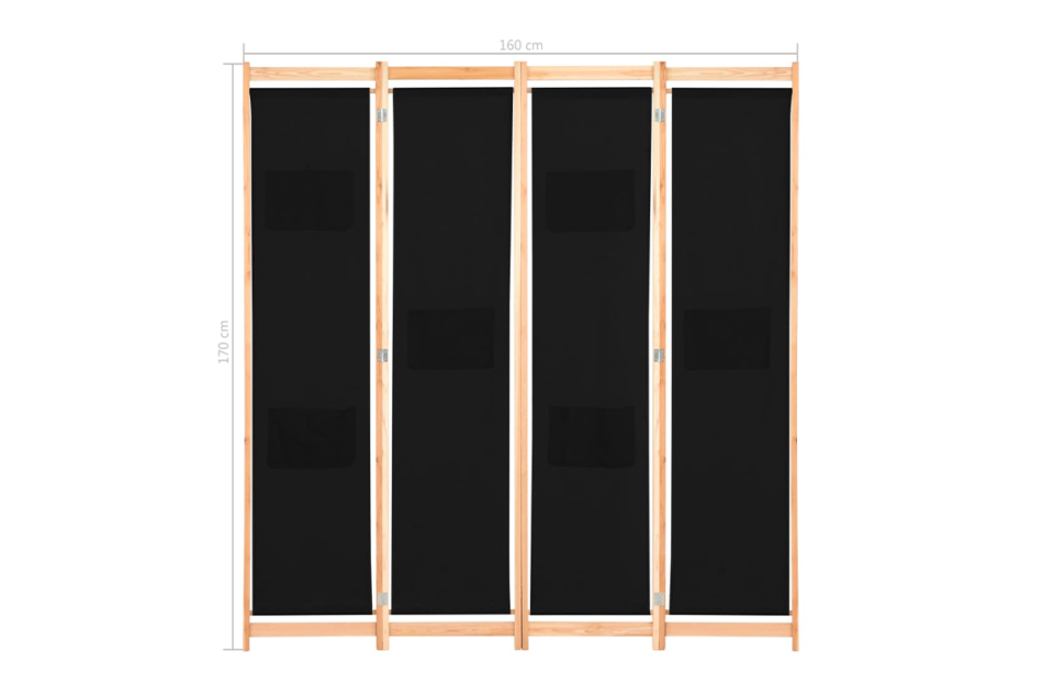 LUPIS Parawan czarny - zdjęcie 4