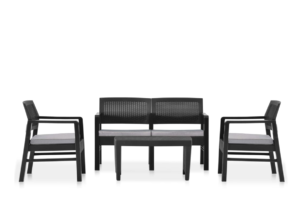 HEBES, https://dev1-mda.konsimo.pl/kolekcja/hebes/ Zestaw mebli ogrodowych antracytowy - zdjęcie
