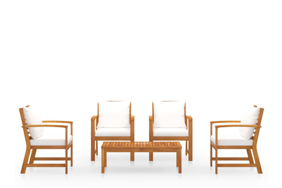 NARIS Zestaw mebli ogrodowych brązowy/kremowy - zdjęcie 0