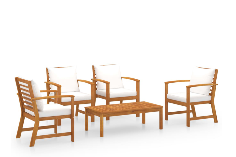 NARIS Zestaw mebli ogrodowych brązowy/kremowy - zdjęcie 1