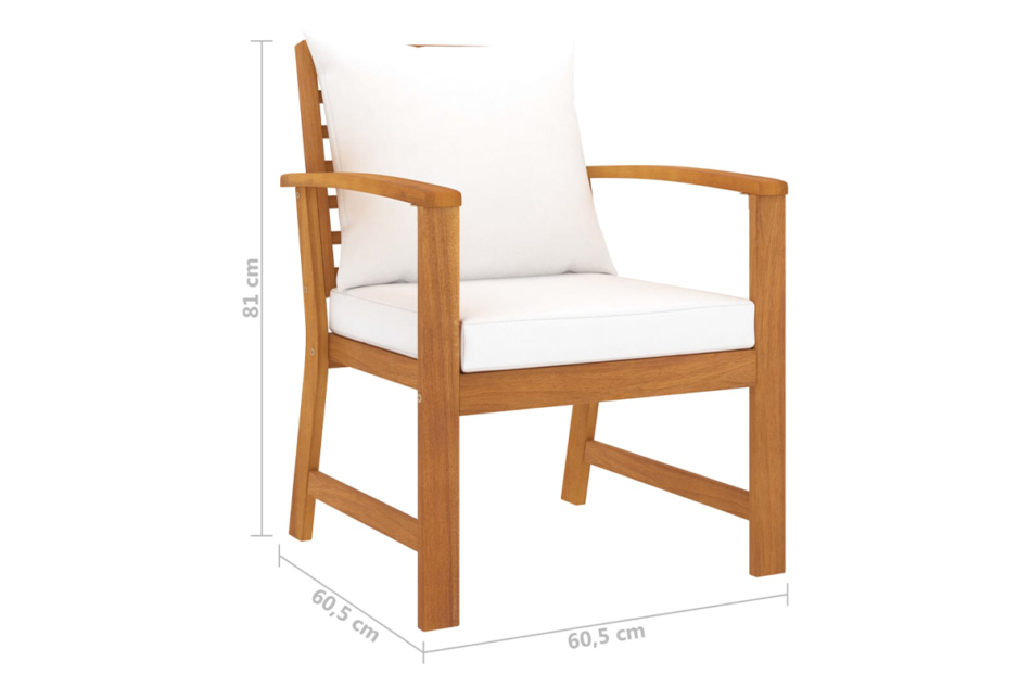 NARIS Zestaw mebli ogrodowych brązowy/kremowy - zdjęcie 5