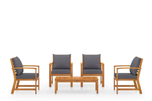 NARIS, https://dev1-mda.konsimo.pl/kolekcja/naris/ Zestaw mebli ogrodowych brązowy/ciemny szary - zdjęcie