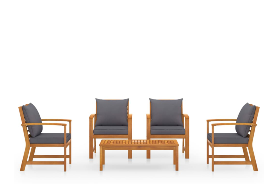 NARIS Zestaw mebli ogrodowych brązowy/ciemny szary - zdjęcie 0