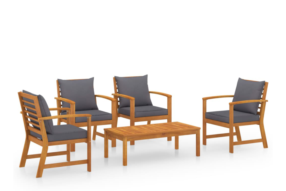 NARIS Zestaw mebli ogrodowych brązowy/ciemny szary - zdjęcie 1