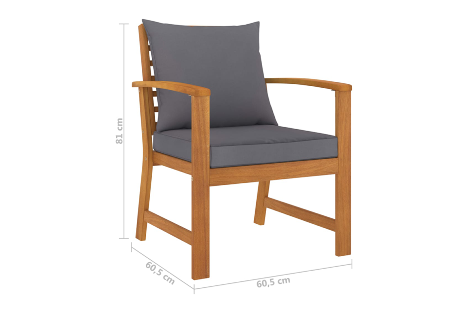 NARIS Zestaw mebli ogrodowych brązowy/ciemny szary - zdjęcie 5