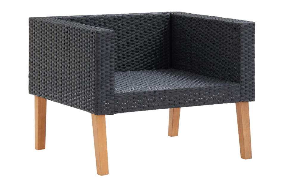 BESCO Zestaw mebli ogrodowych czarny/kremowy - zdjęcie 6