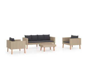 BESCO, https://dev1-mda.konsimo.pl/kolekcja/besco/ Zestaw mebli ogrodowych beżowy/antracytowy - zdjęcie