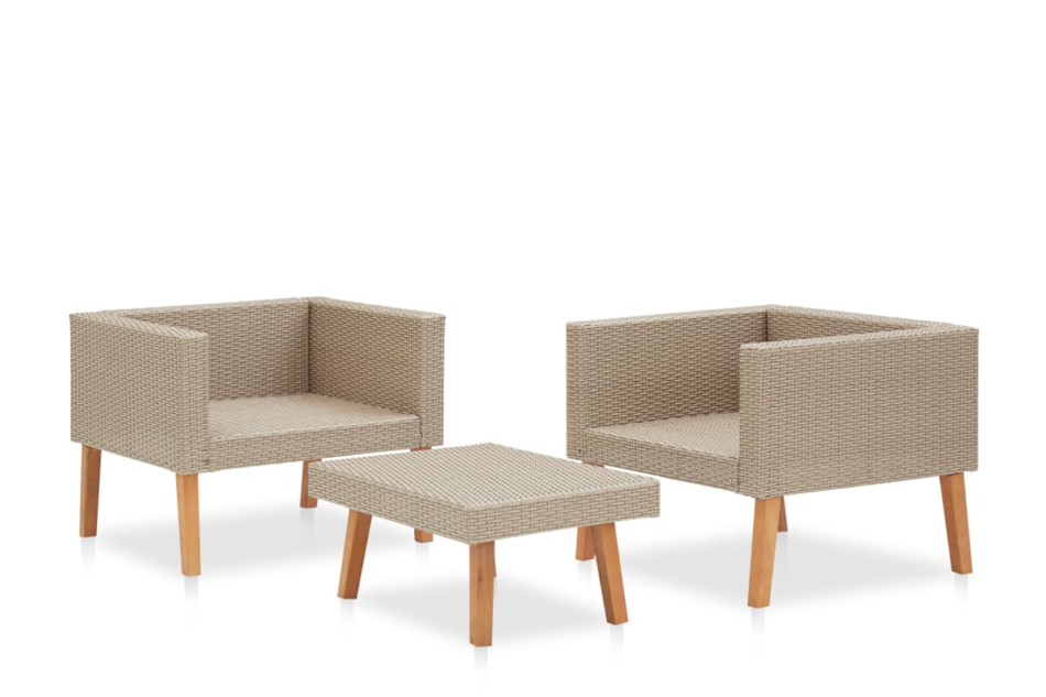 BESCO Zestaw mebli ogrodowych beżowy/antracytowy - zdjęcie 3